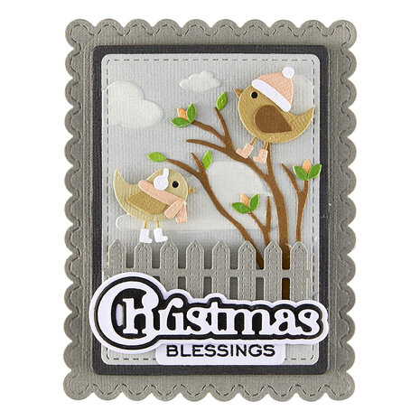 Spellbinders All About Christmas Etched Dies Bow & Bell Scallop Frame (S4-1448) Spellbinders All About Christmas Etched Dies Bow & Bell Scallop Frame (S4-1448)