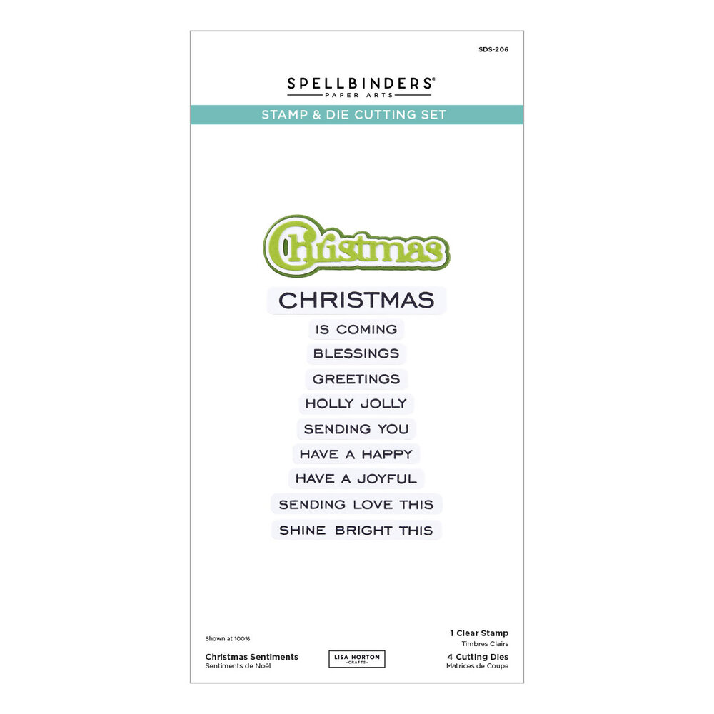 Spellbinders All About Christmas Clear Stamp & Die Set Christmas Sentiments (SDS-206) Spellbinders All About Christmas Clear Stamp & Die Set Christmas Sentiments (SDS-206)