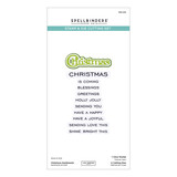 Spellbinders All About Christmas Clear Stamp & Die Set Christmas Sentiments (SDS-206)