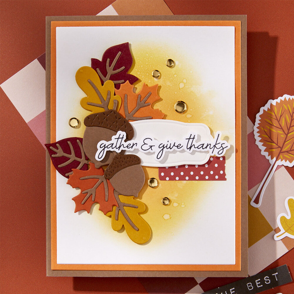 Spellbinders Autumn Archives BetterPress Plate & Die Set Autumn Sentiments (BP-322) Spellbinders Autumn Archives BetterPress Plate & Die Set Autumn Sentiments (BP-322)
