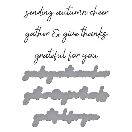 Spellbinders Autumn Archives BetterPress Plate & Die Set Autumn Sentiments (BP-322) Spellbinders Autumn Archives BetterPress Plate & Die Set Autumn Sentiments (BP-322)