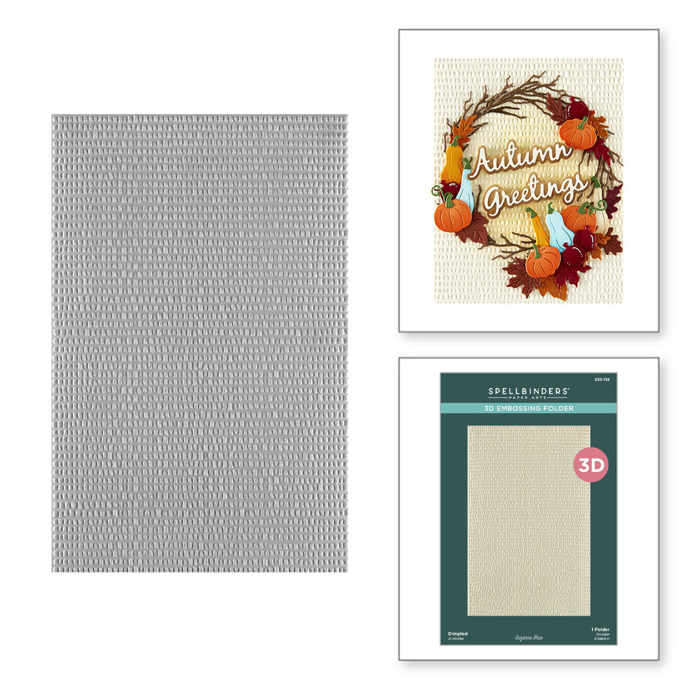 Spellbinders Texture & Foliage 3D Embossing Folder Dimpled (E3D-138) Spellbinders Texture & Foliage 3D Embossing Folder Dimpled (E3D-138)