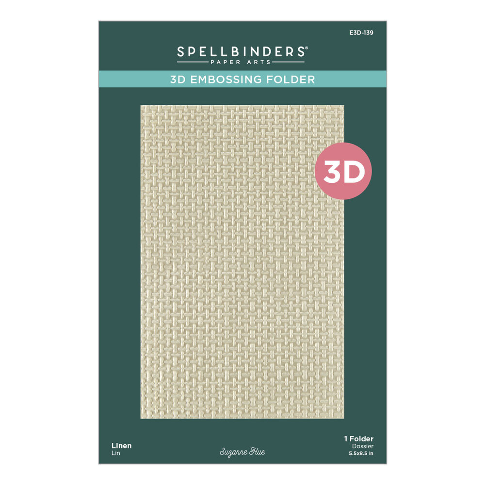 Spellbinders Texture & Foliage 3D Embossing Folder Linen (E3D-139) Spellbinders Texture & Foliage 3D Embossing Folder Linen (E3D-139)