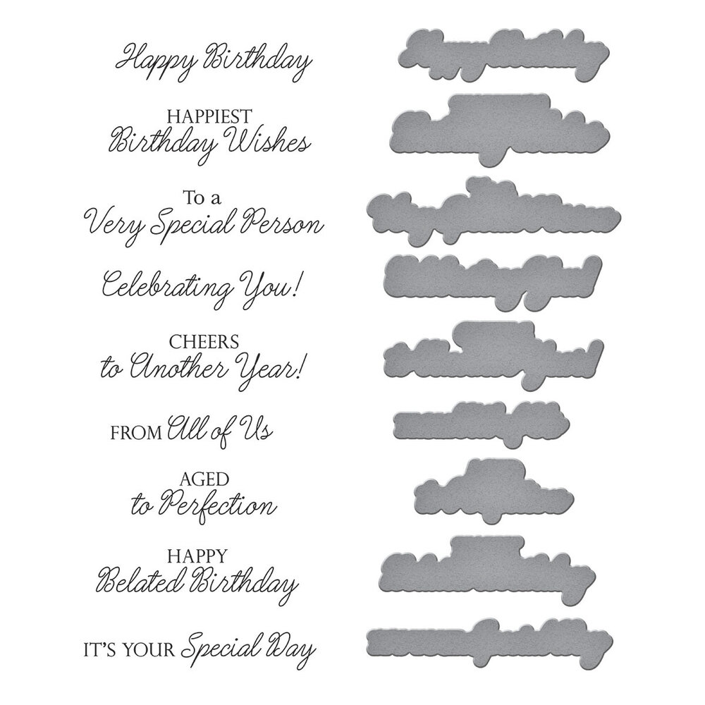 Spellbinders Texture & Foliage BetterPress Plate & Die Set Birthday Wishes Sentiments (BP-318) Spellbinders Texture & Foliage BetterPress Plate & Die Set Birthday Wishes Sentiments (BP-318)