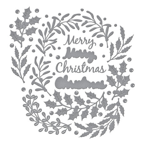 Spellbinders Texture & Foliage Etched Dies Seasonal Wreath Foliage (S6-259) Spellbinders Texture & Foliage Etched Dies Seasonal Wreath Foliage (S6-259)