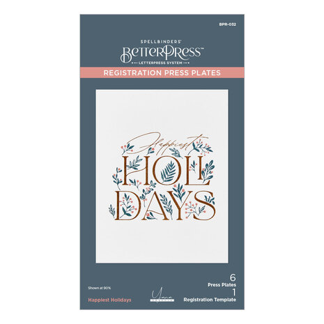 Spellbinders City Holiday Press Plate Set Happiest Holidays Registration (BPR-032) Spellbinders City Holiday Press Plate Set Happiest Holidays Registration (BPR-032)