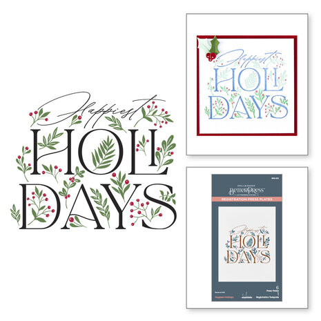 Spellbinders City Holiday Press Plate Set Happiest Holidays Registration (BPR-032) Spellbinders City Holiday Press Plate Set Happiest Holidays Registration (BPR-032)