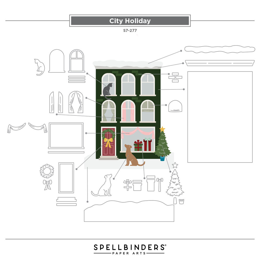 Spellbinders City Holiday Etched Dies City Holiday (S7-277) Spellbinders City Holiday Etched Dies City Holiday (S7-277)