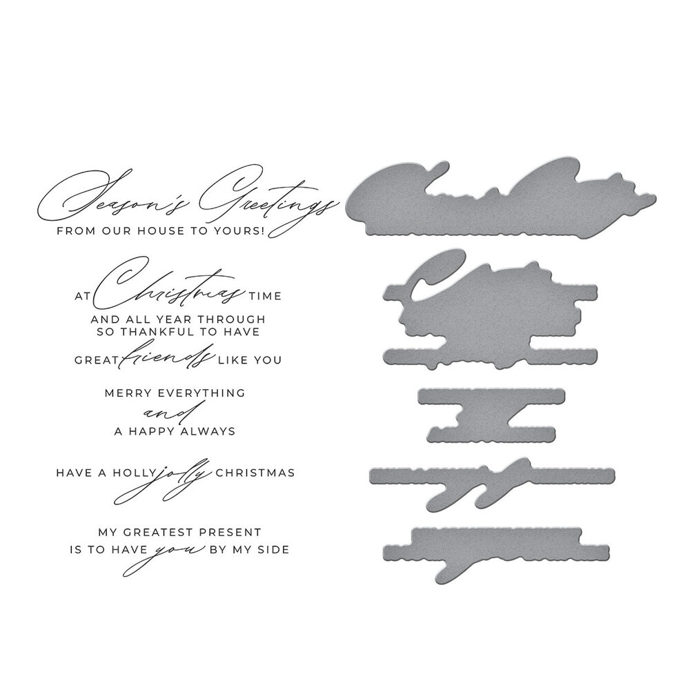 Spellbinders City Holiday BetterPress Plate & Die Set Christmas Cheer Sentiments (BP-305) Spellbinders City Holiday BetterPress Plate & Die Set Christmas Cheer Sentiments (BP-305)
