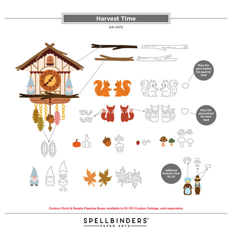Spellbinders Cuckoo Cottage Etched Dies Harvest Time (S4-1473) Spellbinders Cuckoo Cottage Etched Dies Harvest Time (S4-1473)