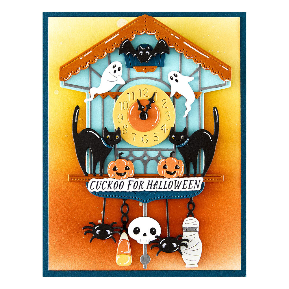 Spellbinders Cuckoo Cottage Etched Dies Halloween Tick Tock (S3-557) Spellbinders Cuckoo Cottage Etched Dies Halloween Tick Tock (S3-557)