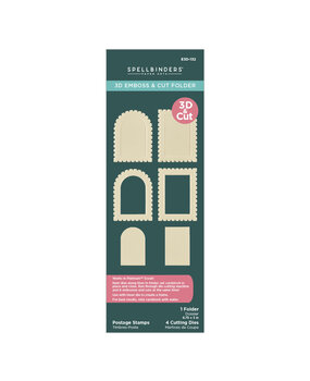 Spellbinders Holiday Magic 3D Emboss & Cut Folder Postage Stamps (E3D-132)