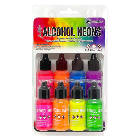 Ranger Tim Holtz Alcohol Ink - Kit Neons (8x0.5 fl oz) (TAK91820) Ranger Tim Holtz Alcohol Ink - Kit Neons (8x0.5 fl oz) (TAK91820)