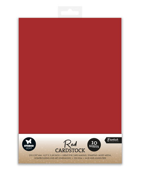 Studio Light Red Cardstock A4 Christmas Paper Set (10 sheets) (SL-CO-PS50) (BASIC)