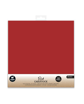 Studio Light Red Cardstock 12x12 Inch Christmas Paper Set (10 sheets) (SL-CO-PS60) (BASIC)