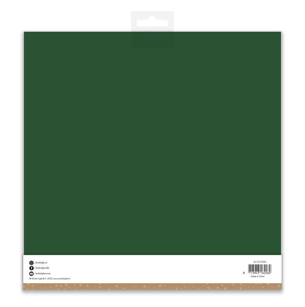 Studio Light Green Cardstock 12x12 Inch Christmas Paper Set (10 sheets) (SL-CO-PS61) (BASIC) Studio Light Green Cardstock 12x12 Inch Christmas Paper Set (10 sheets) (SL-CO-PS61) (BASIC)
