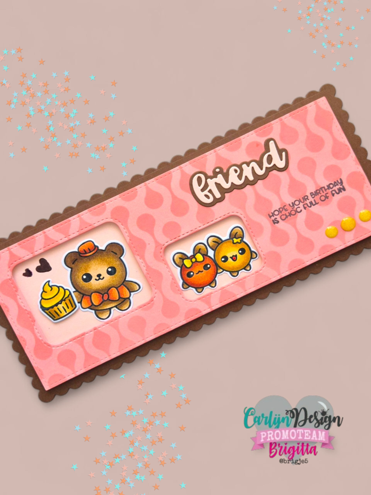 CarlijnDesign Clear Stamps Choco Friends (CDST-0154) CarlijnDesign Clear Stamps Choco Friends (CDST-0154)