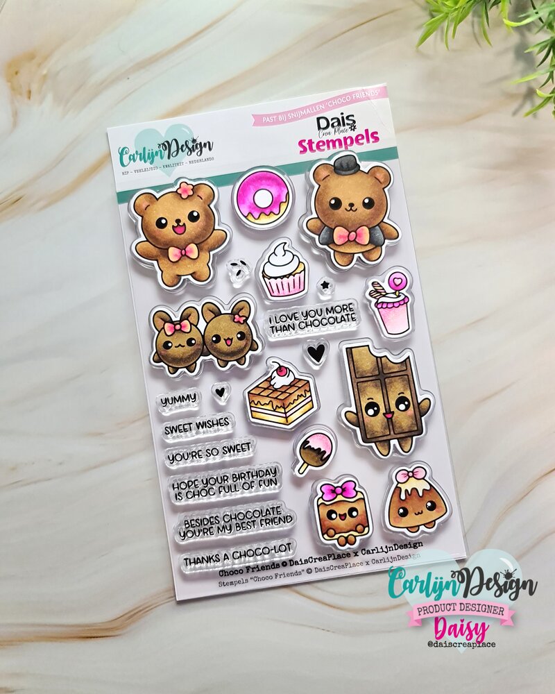 CarlijnDesign Clear Stamps Choco Friends (CDST-0154) CarlijnDesign Clear Stamps Choco Friends (CDST-0154)
