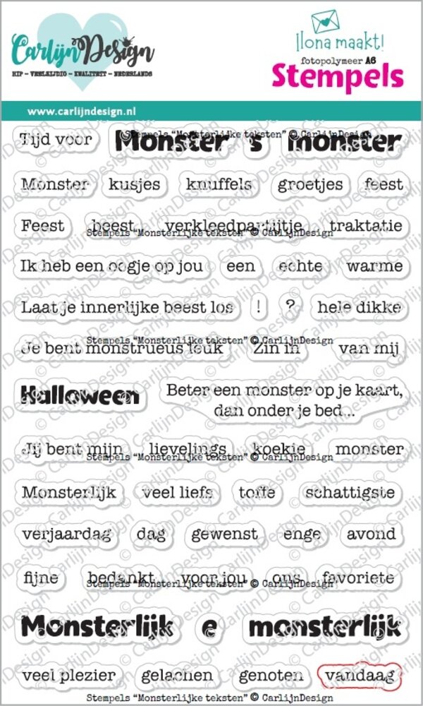 CarlijnDesign Clear Stamps Monsterlijke Teksten (CDST-0153) CarlijnDesign Clear Stamps Monsterlijke Teksten (CDST-0153)