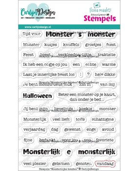 CarlijnDesign Clear Stamps Monsterlijke Teksten (CDST-0153) CarlijnDesign Clear Stamps Monsterlijke Teksten (CDST-0153)
