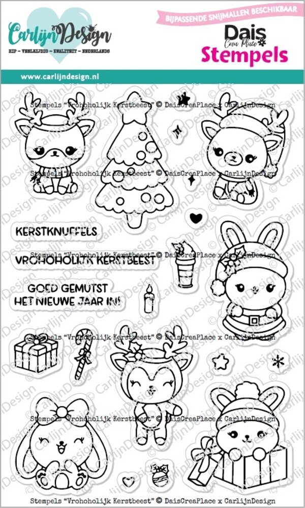 CarlijnDesign Clear Stamps Vrohoholijk Kerstbeest (CDST-0151) CarlijnDesign Clear Stamps Vrohoholijk Kerstbeest (CDST-0151)
