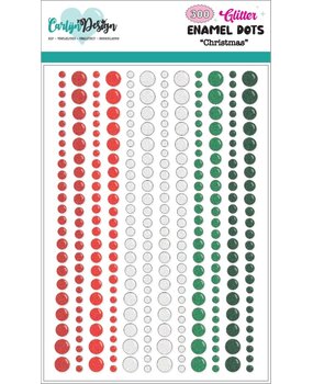 CarlijnDesign Glitter Enamel Dots Christmas (300pcs) (CDED-0010)