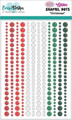CarlijnDesign Glitter Enamel Dots Christmas (300pcs) (CDED-0010) CarlijnDesign Glitter Enamel Dots Christmas (300pcs) (CDED-0010)
