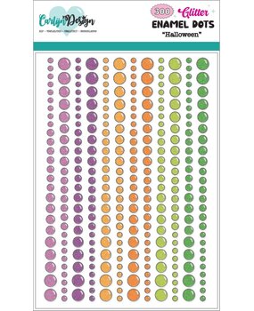 CarlijnDesign Glitter Enamel Dots Halloween (300pcs) (CDED-0011)