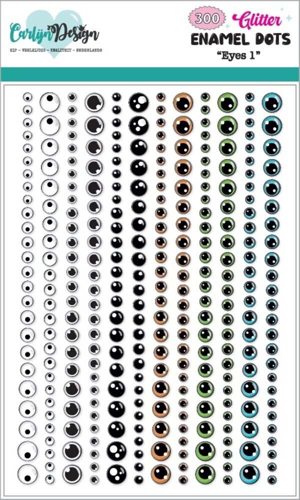 CarlijnDesign Glitter Enamel Dots Eyes 1 (300pcs) (CDED-0012) CarlijnDesign Glitter Enamel Dots Eyes 1 (300pcs) (CDED-0012)