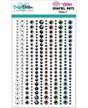 CarlijnDesign Glitter Enamel Dots Eyes 1 (300pcs) (CDED-0012)