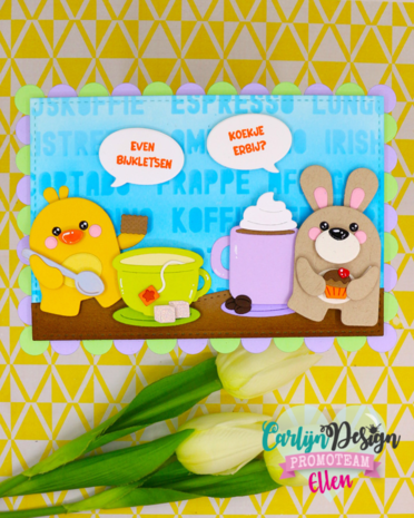 CarlijnDesign Dies + Clear Stamps Koffietijd (CDJD-0063) CarlijnDesign Dies + Clear Stamps Koffietijd (CDJD-0063)