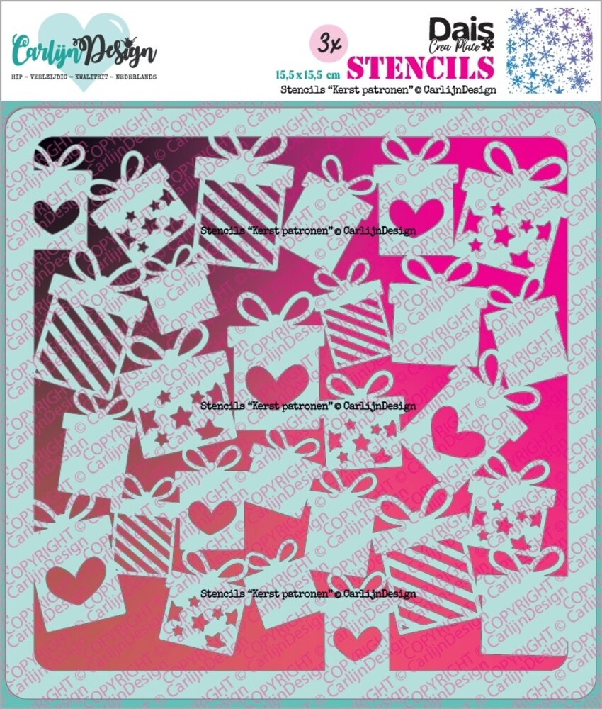 CarlijnDesign Stencils Kerst Patronen (CDSC-0044) CarlijnDesign Stencils Kerst Patronen (CDSC-0044)