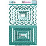 CarlijnDesign Snijmallen A6 Rechthoeken Geschulpt (CDSN-0322)