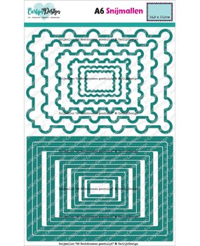 CarlijnDesign Dies A6 Rechthoeken Geschulpt (CDSN-0322)