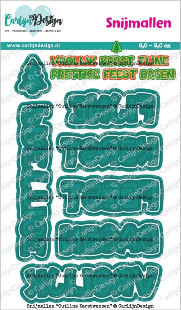 CarlijnDesign Dies Outline Kerstwensen (CDSN-0326) CarlijnDesign Dies Outline Kerstwensen (CDSN-0326)