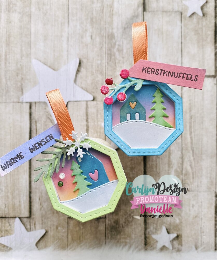 CarlijnDesign Snijmallen Achthoeken Kerst (CDSN-0324) CarlijnDesign Snijmallen Achthoeken Kerst (CDSN-0324)