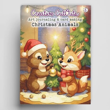 Creatief Art Christmas Animals Book Creative CutOuts (CCOBOEK-006)