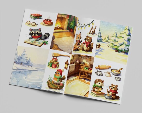 Creatief Art Christmas Animals Book Creative CutOuts (CCOBOEK-006)