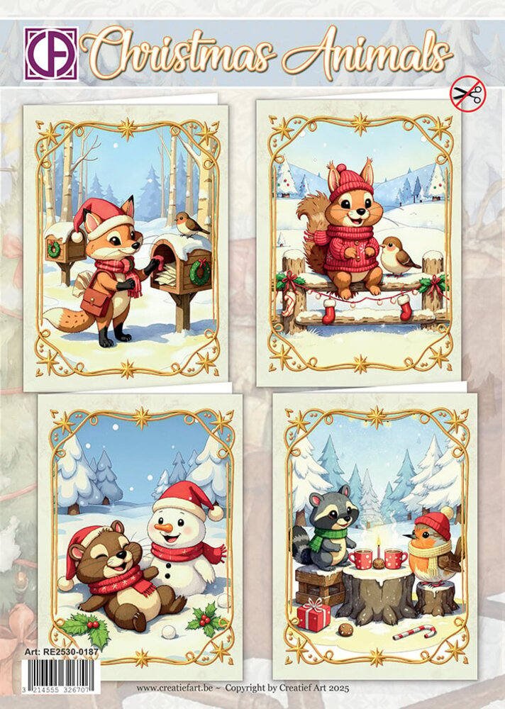 Creatief Art Christmas Animals Card Kit (RE2530-0187) Creatief Art Christmas Animals Card Kit (RE2530-0187)