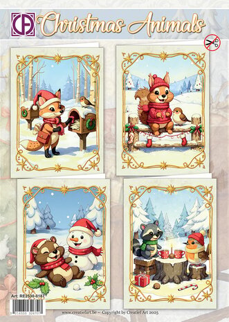 Creatief Art Christmas Animals Card Kit (RE2530-0187) Creatief Art Christmas Animals Card Kit (RE2530-0187)