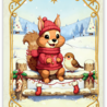 Creatief Art Christmas Animals Card Kit (RE2530-0187) Creatief Art Christmas Animals Card Kit (RE2530-0187)