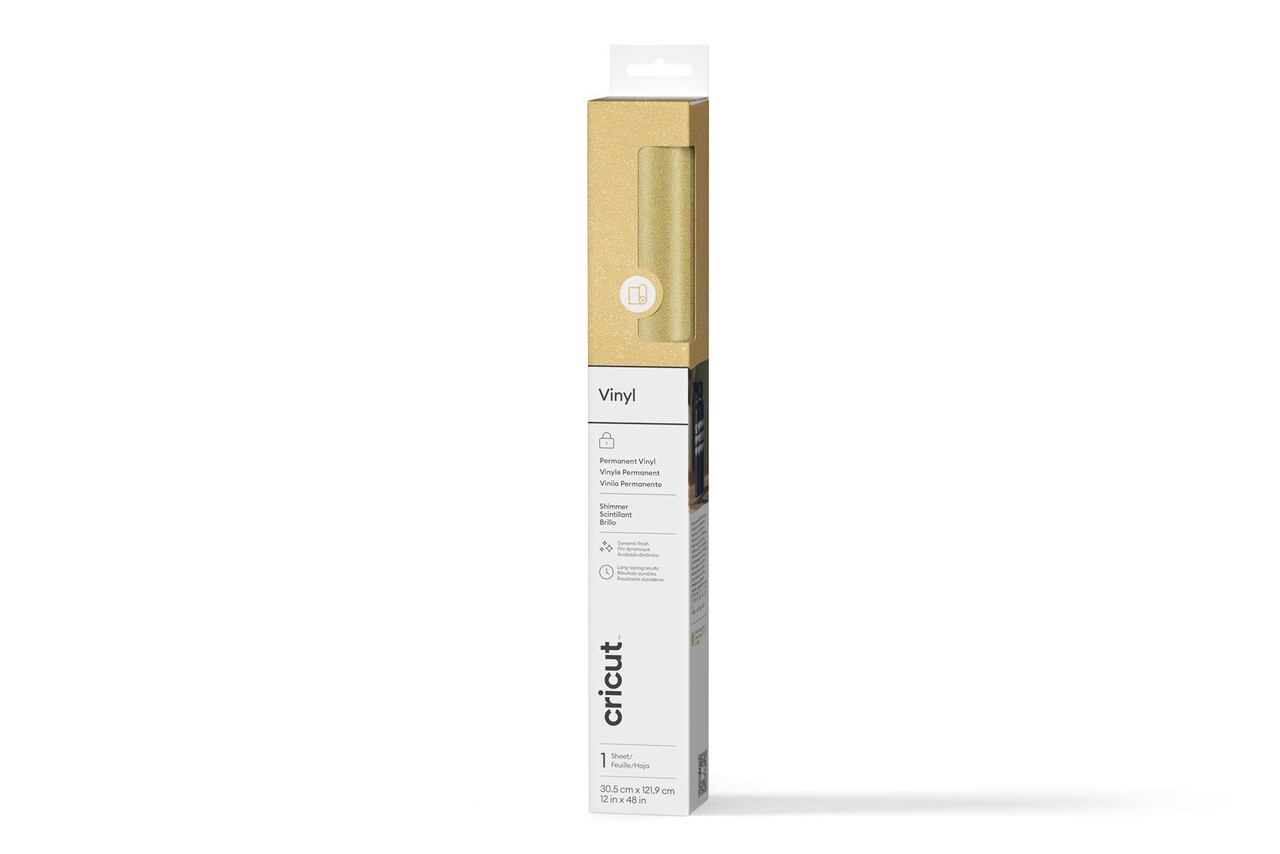 Cricut Premium Vinyl Shimmer 12x48 Inch Gold (2011346) Cricut Premium Vinyl Shimmer 12x48 Inch Gold (2011346)