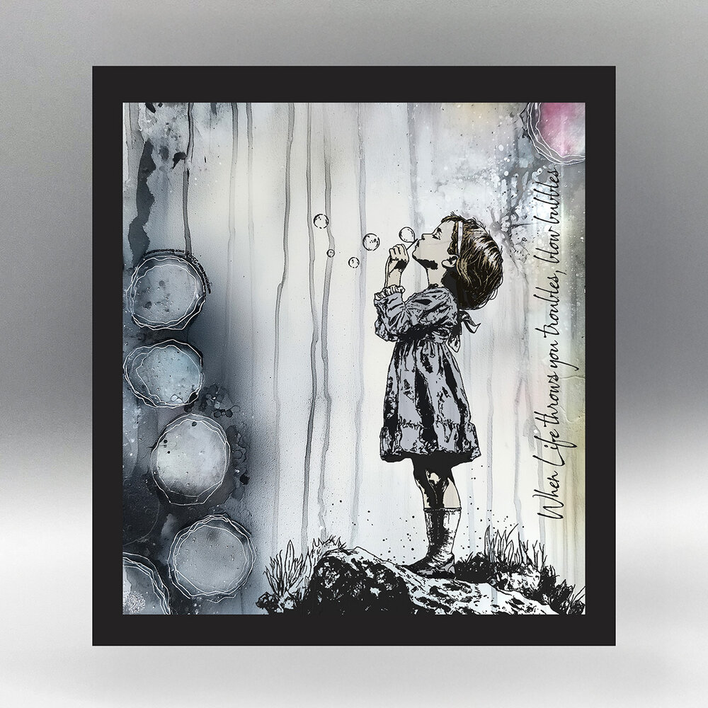 Katy Sue Designs Andy Skinner Pre Cut Rubber Stamp Set Blowing Bubbles (07-0071-AS)