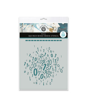 Katy Sue Designs Andy Skinner 8x8 Inch Mixed Media Stencil Binary (08-0001-AS)