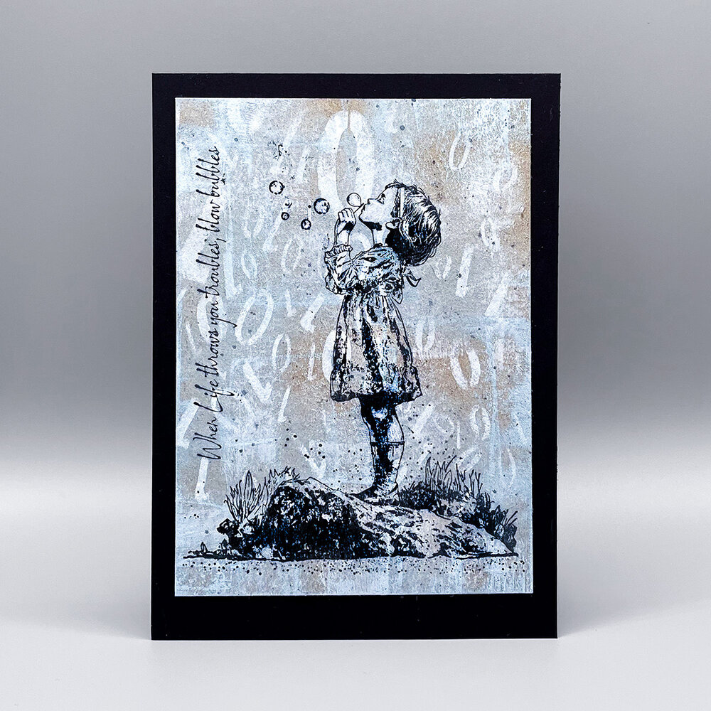 Katy Sue Designs Andy Skinner 8x8 Inch Mixed Media Stencil Binary (08-0001-AS)