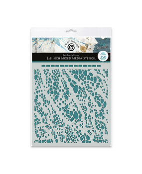 Katy Sue Designs Andy Skinner 8x8 Inch Mixed Media Stencil Pebble Mosaic (08-0004-AS)