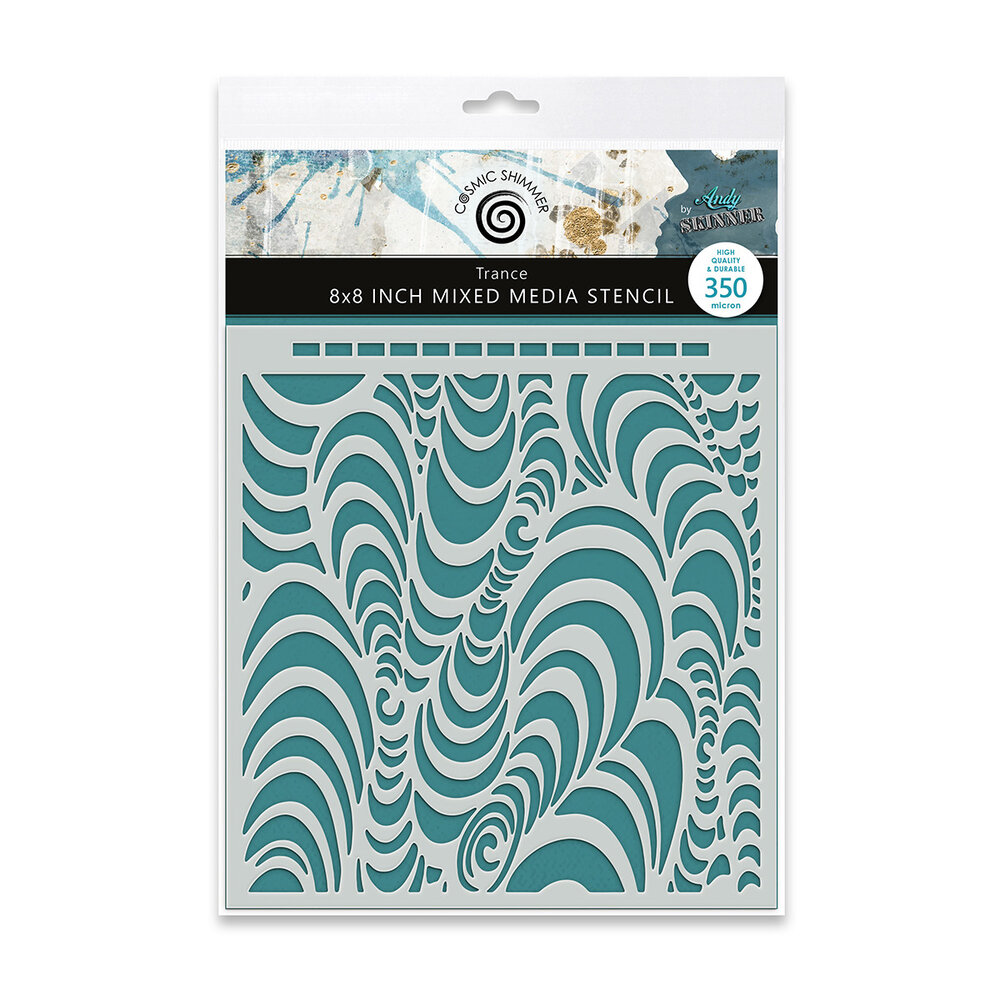 Katy Sue Designs Andy Skinner 8x8 Inch Mixed Media Stencil Trance (08-0005-AS) Katy Sue Designs Andy Skinner 8x8 Inch Mixed Media Stencil Trance (08-0005-AS)