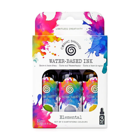 Katy Sue Designs Cosmic Shimmer Water-Based Inks Elemental (3x29ml) (55-IKB003-S3)
