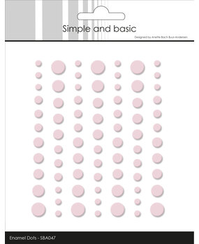 Simple and Basic Matte Enamel Dots Light Pink (77pcs) (SBA047)