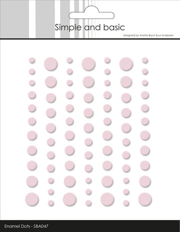 Simple and Basic Matte Enamel Dots Light Pink (77pcs) (SBA047)